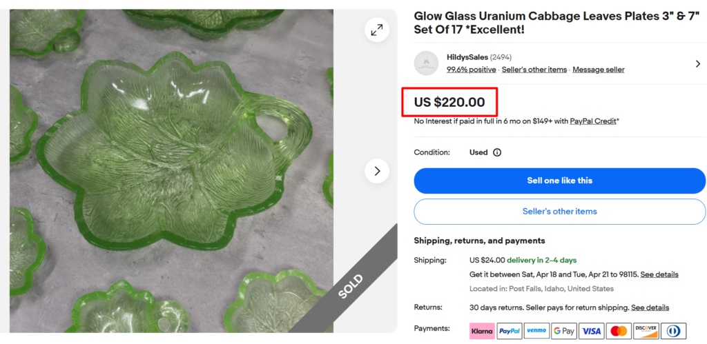 Indiana Glass Cabbage Ware