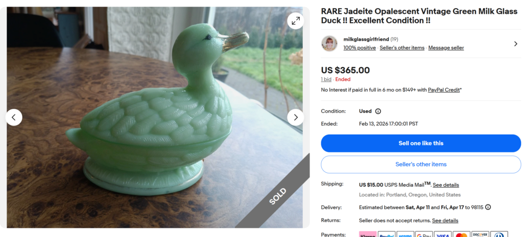 Jadeite Opalescent Green Milk Glass Dusk Covered Dish