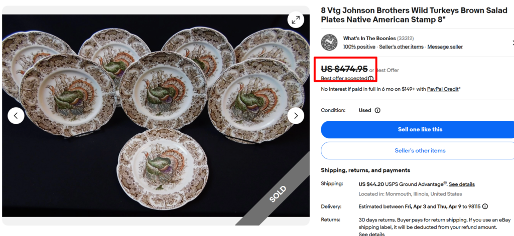 Johnson Brothers Wild Turkeys Plates