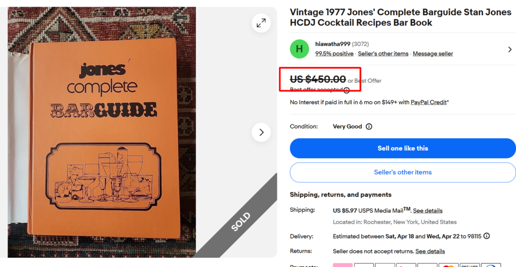 Jones' Complete Barguide