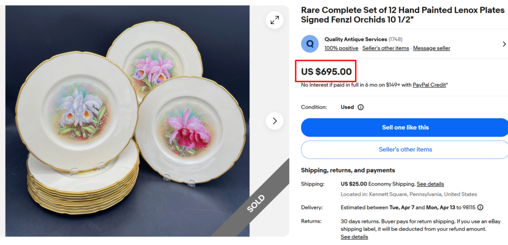 Lenox Handpainted Plates