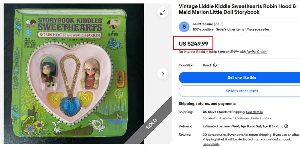 Liddle Kiddle Sweatheart Robin Hood Maid Marion