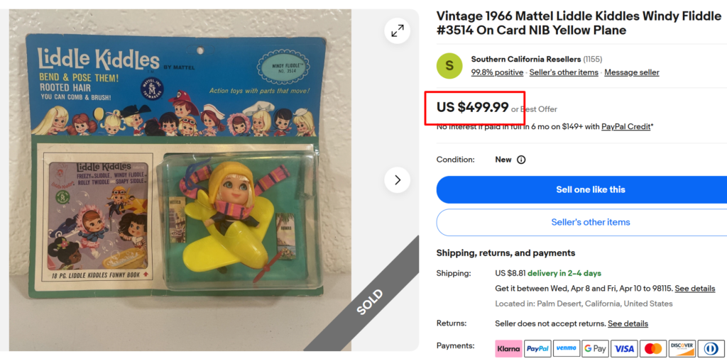 Mattel Windy Fiddle Liddle Kiddle