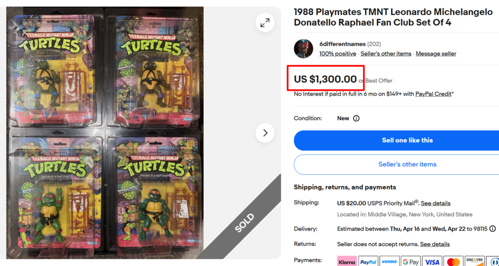 Playmates TMNT Turtles Figures