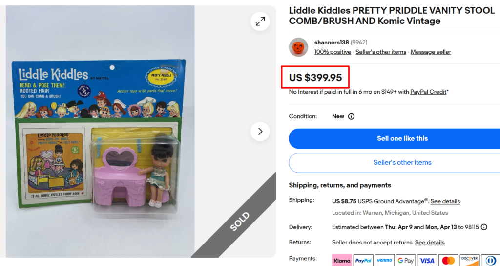 Pretty Priddle Vanity Kiddle