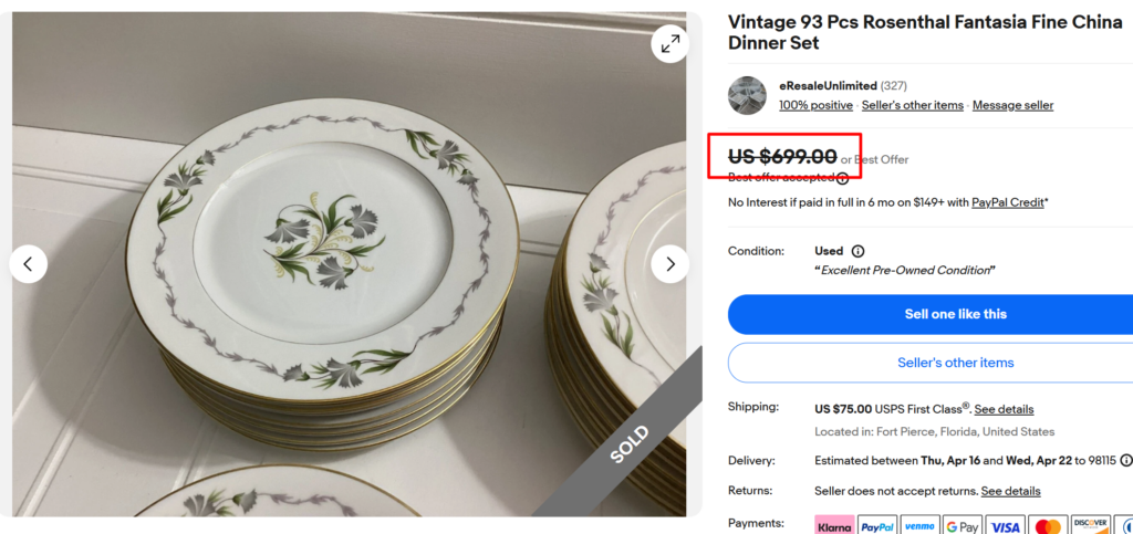 Rosenthal Fantasia Dinner Set