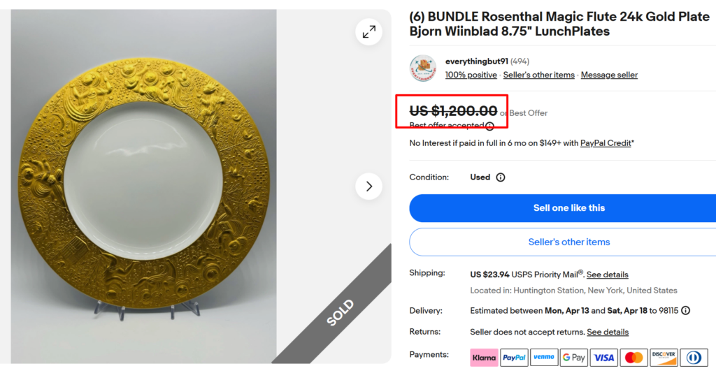 Rosenthal Magic Flute Dinner Plates