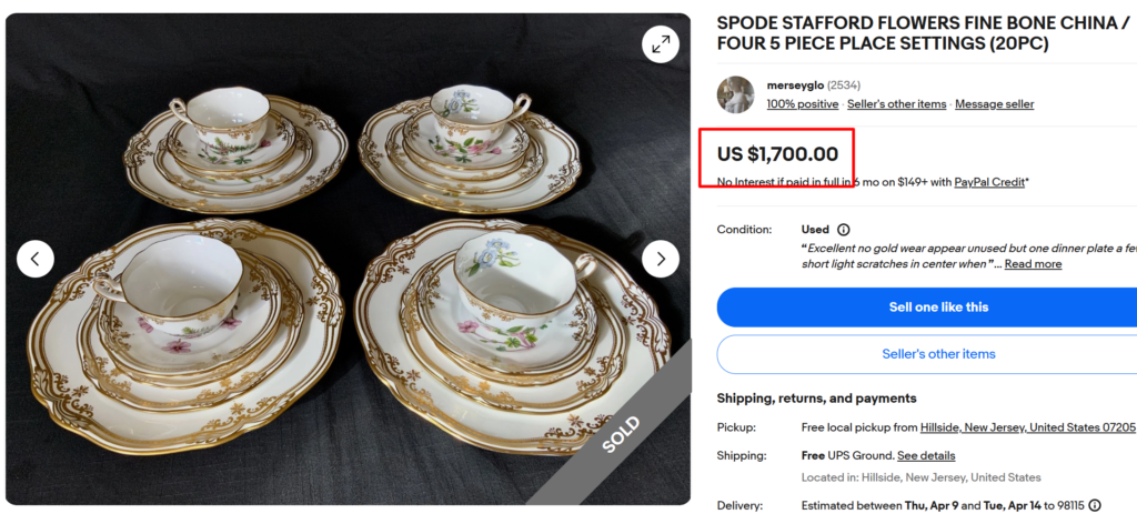 Spode Stafford Flowers Place Settings