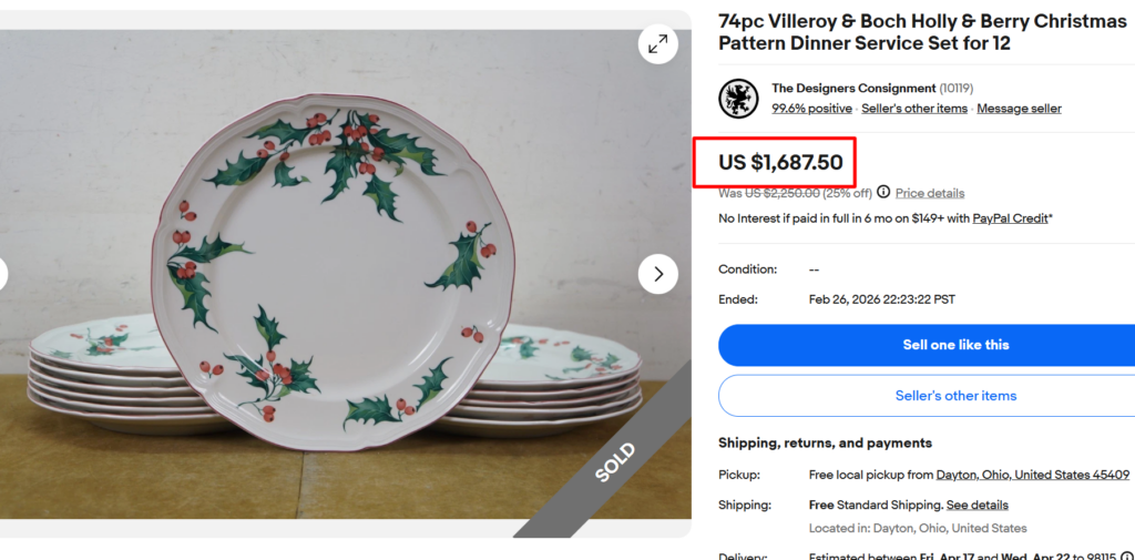 Villeroy & Boch Holly & Berry Dinner Set