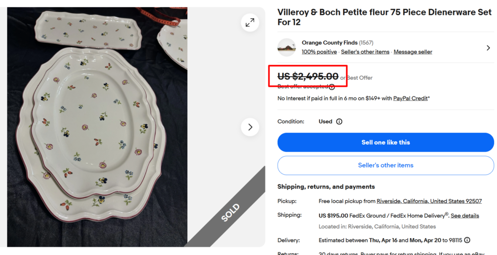 Villeroy & Boch Petite Fleur Dinner Set