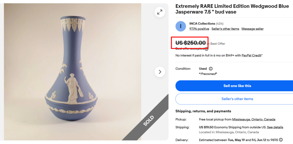 Wedgwood Blue Jasperware Bud Vase