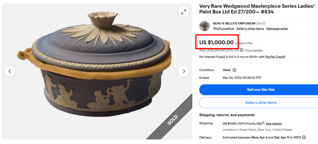 Wedgwood Jasperware Ladies' Paint Box