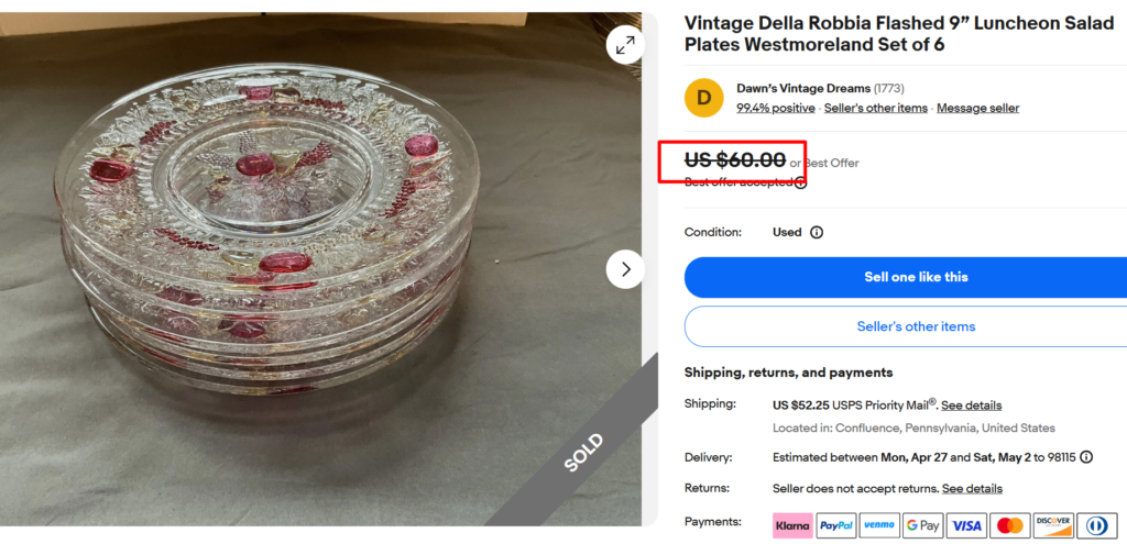 Westmoreland Della Robbia Flashed Salad Plates