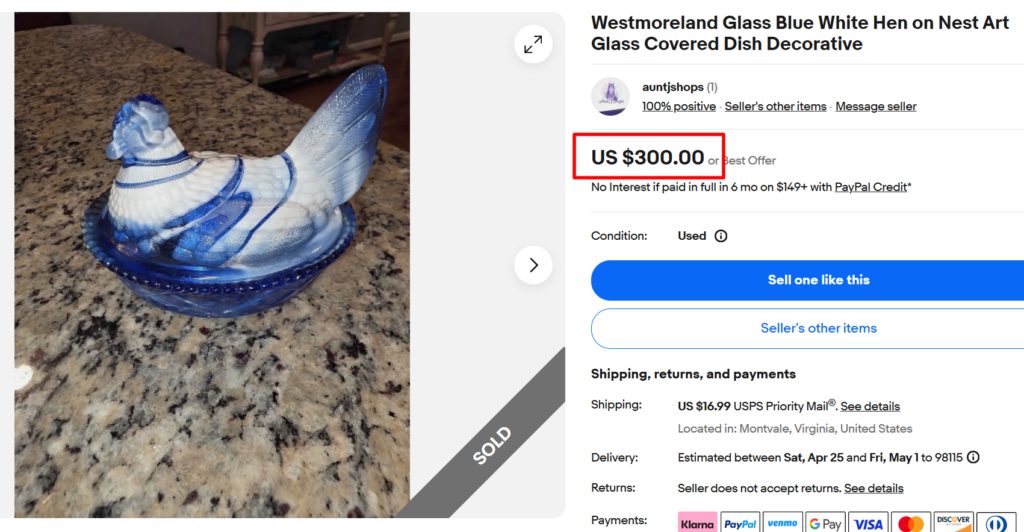 Westmoreland Hen on Nest Covered Dish