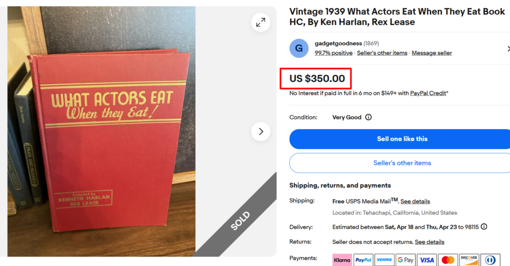 What Actors Eat—When They Eat! Kenneth Harlan Rex Lease