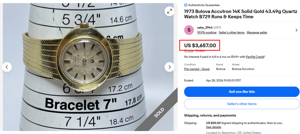 Bulova Accutron B729 Watch