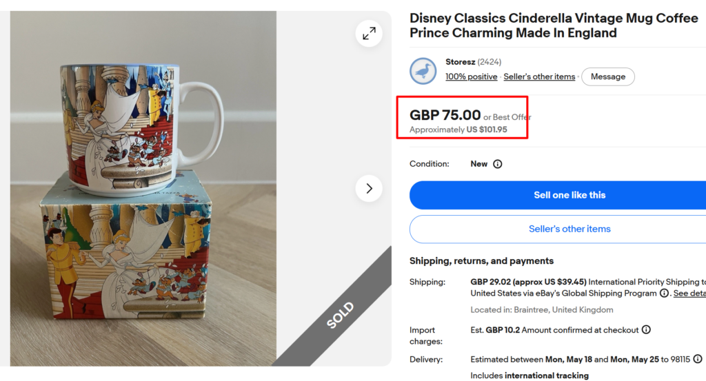 Disney Classics Cinderella Coffee Mug