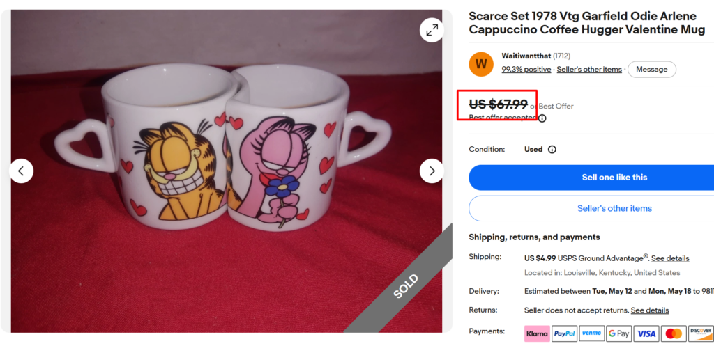 Garfield Odie Coffee Mugs