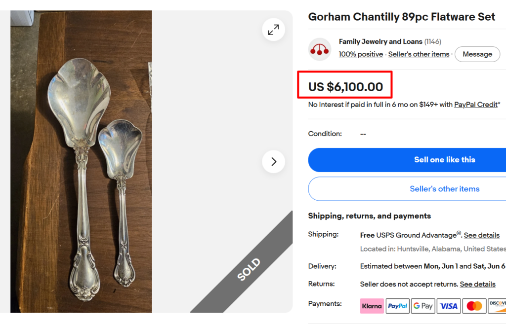 Gorham Chantilly Flatware Set