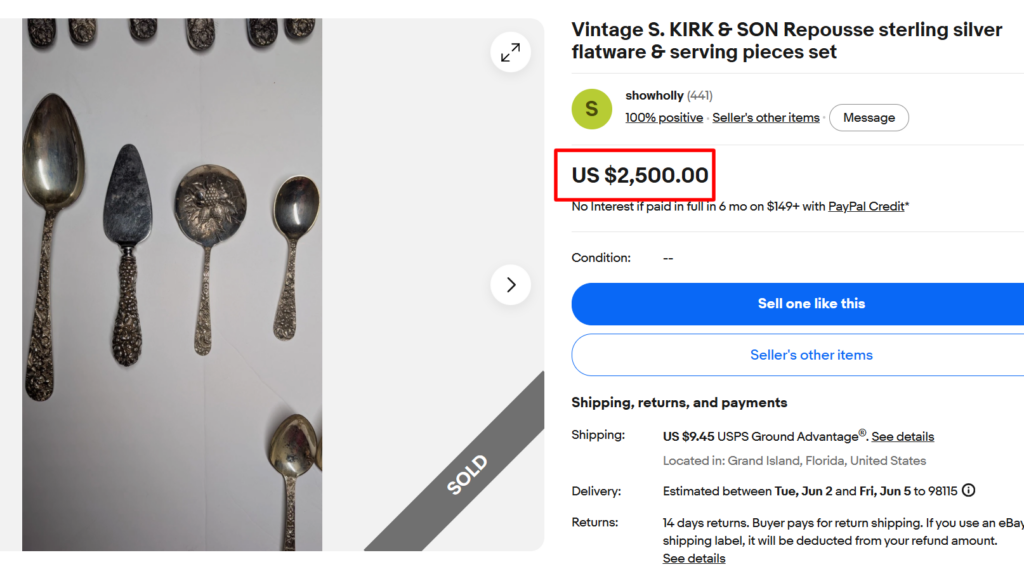 Kirk Repousse Flatware