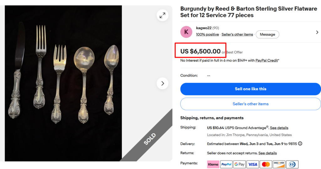 Reed & Barton Burgundy Flatware