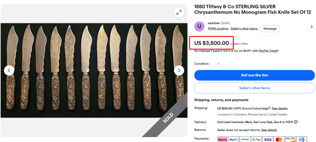 Tiffany & Co. Chrysanthemum Flatware