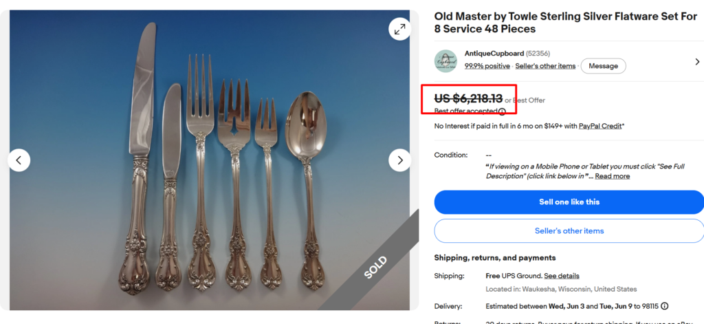 Towle Old Master Flatware