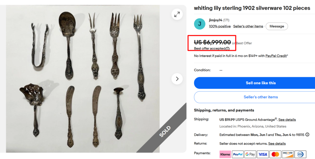 Whiting Lily Flatware