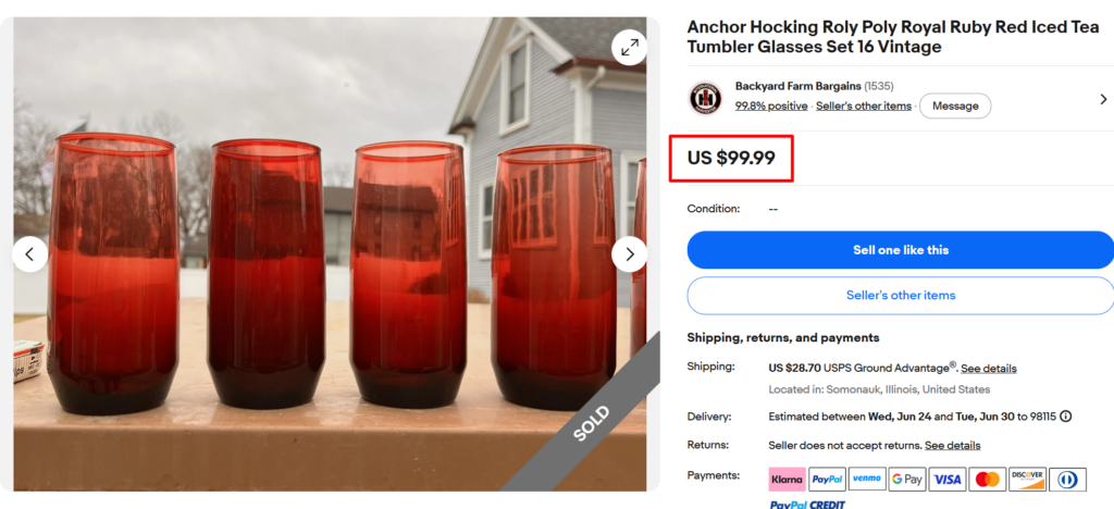 Anchor Hocking Royal Ruby Poly Tumblers