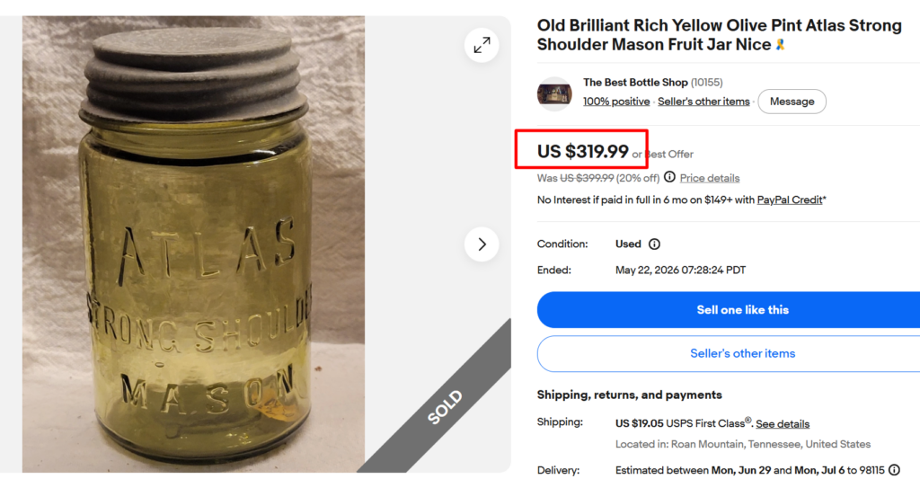 Antique Atlas Mason Jar