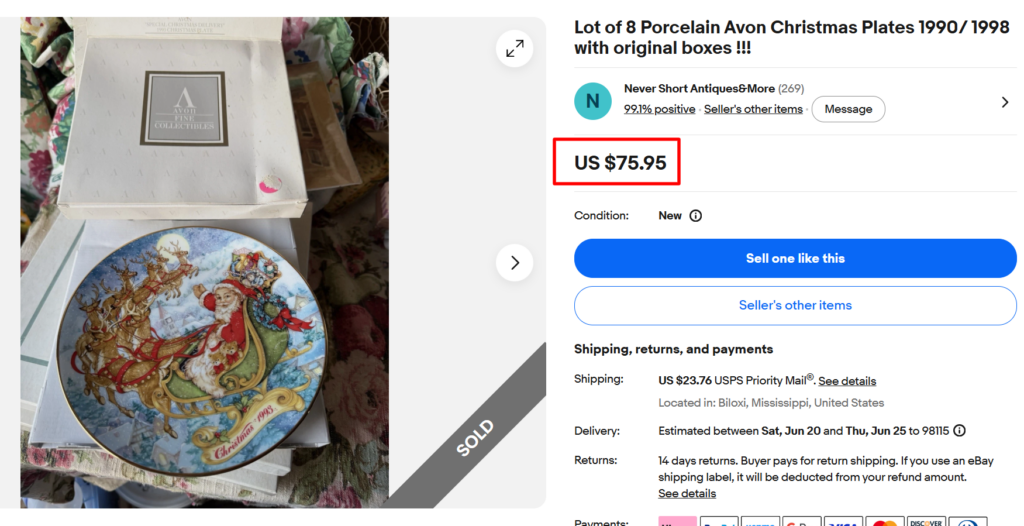 Avon Christmas Plate Series
