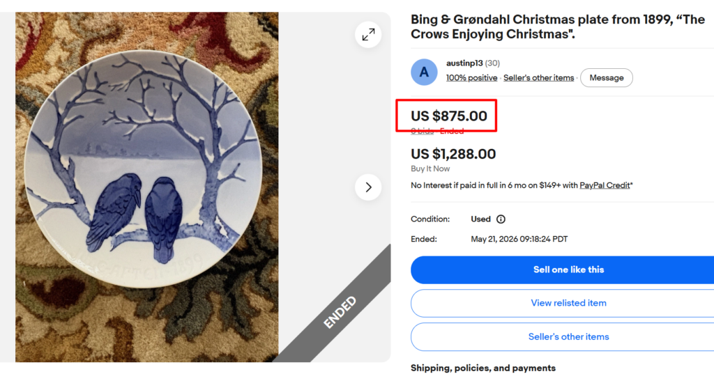 Bing & Gr&oslash;ndahl Christmas Plates 1896&ndash;1905