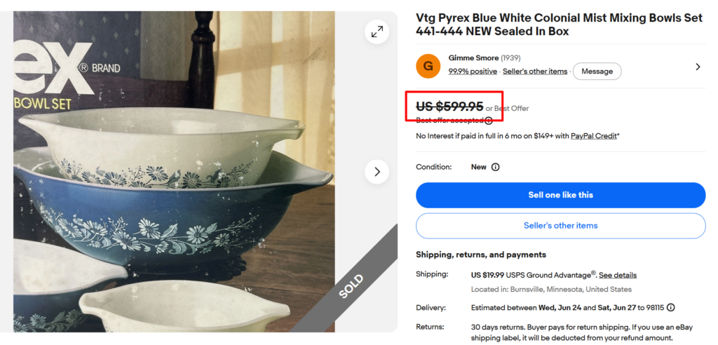 Blue White Colonial Mist Cinderella Bowls