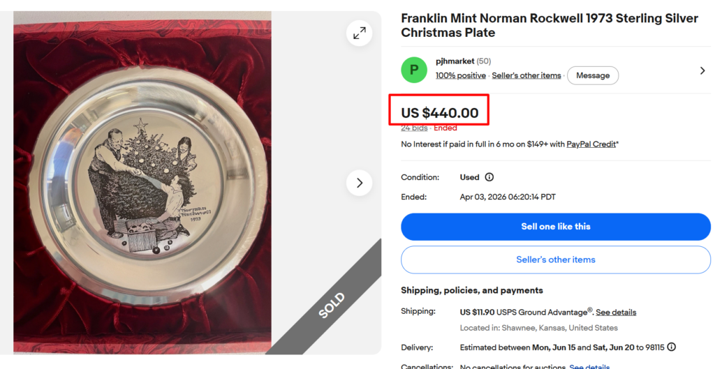 Franklin Mint Norman Rockwell Plates