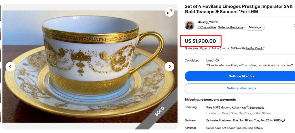 Haviland Limoges Tea Cups