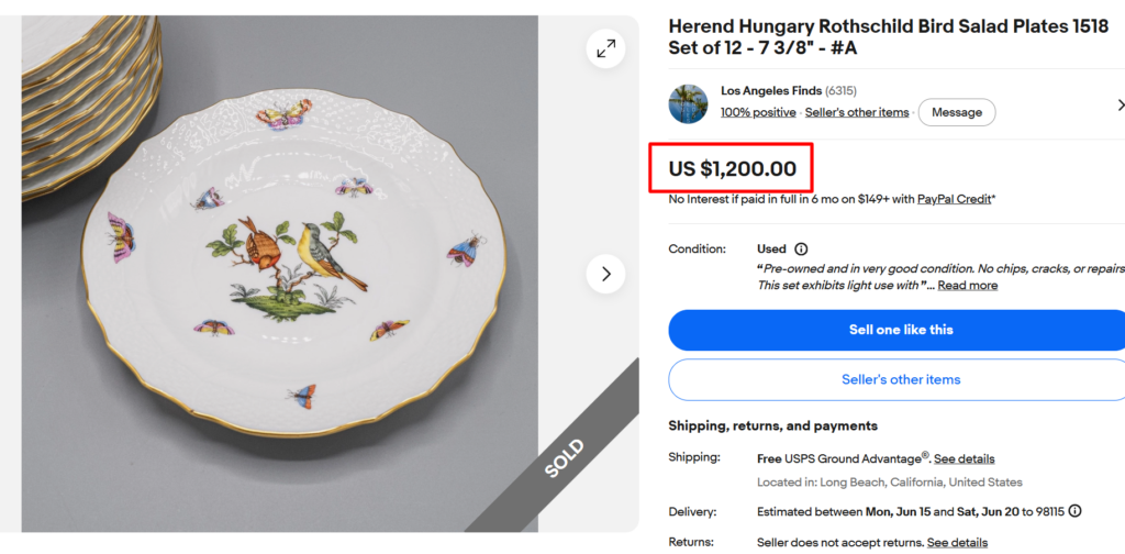 Herend Rothschild Bird Plates
