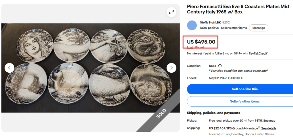 Piero Fornasetti Eva Eve Plates