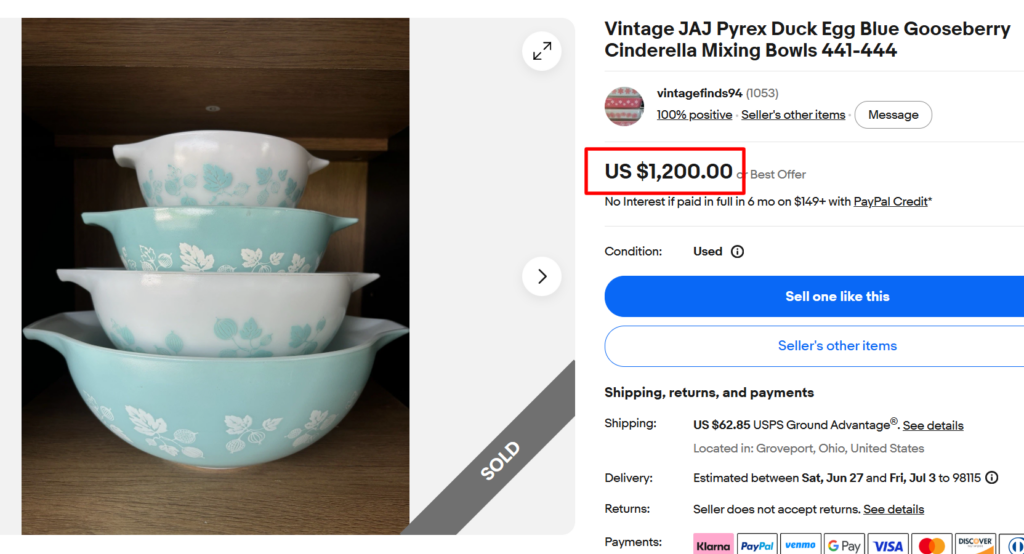 Pyrex Cinderella Bowl Set
