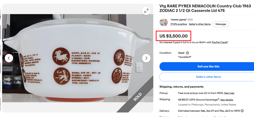 Pyrex Nemacolin Country Club Casserole