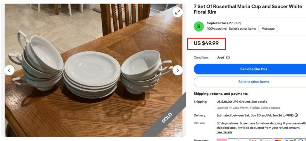 Rosenthal Maria Tea Cups
