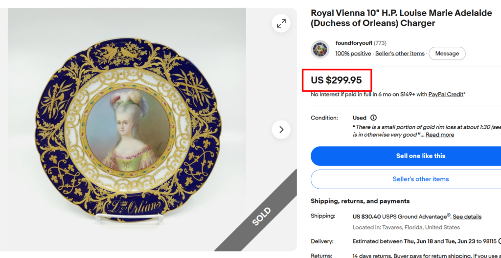 Royal Vienna Portrait Charger Plate