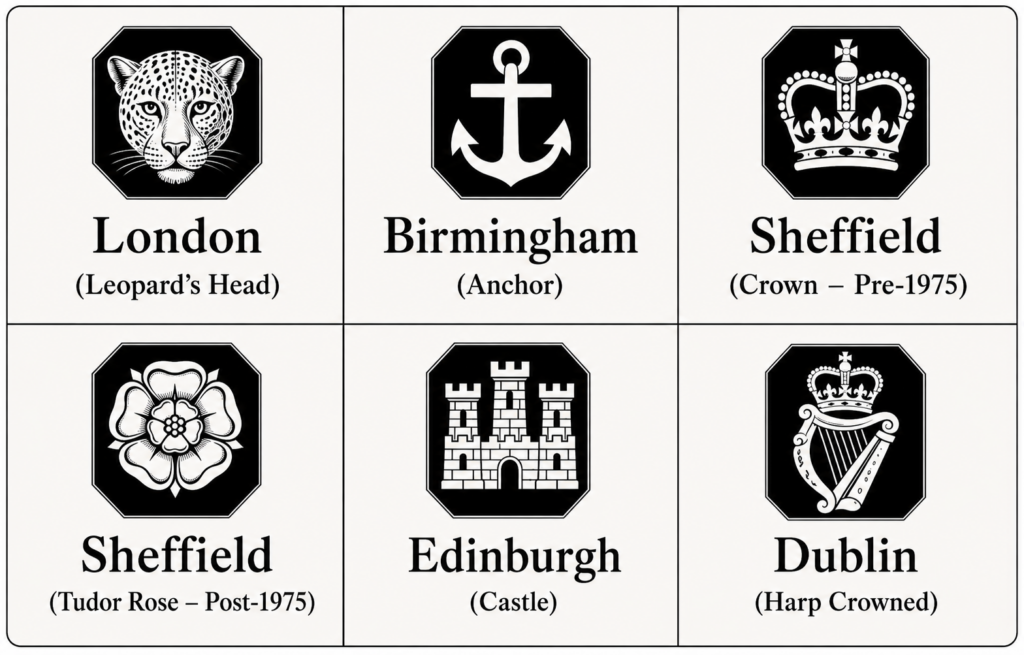 Silver Hallmark Assay Office Marks