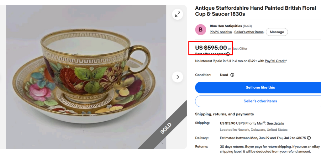 Victorian Staffordshite Transferware