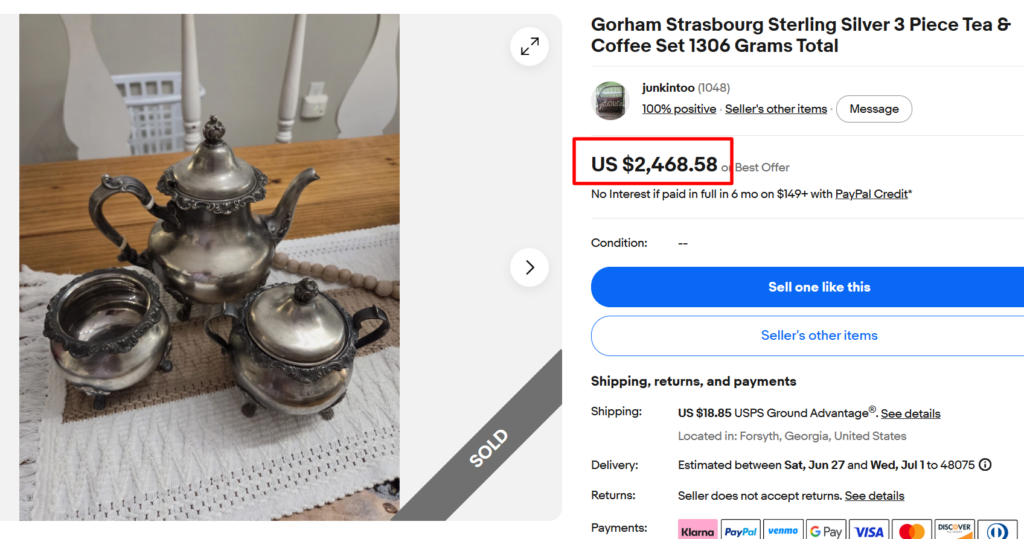 Victorian Sterling Tea Set