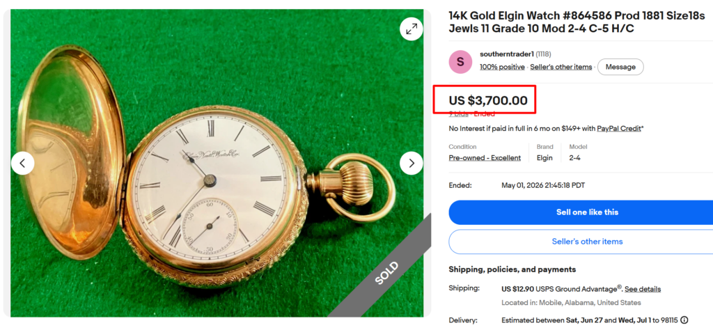 Vintage Elgin Pocket Watch