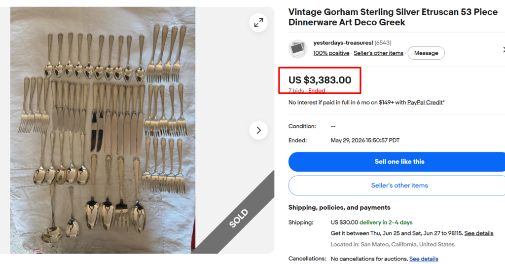 Vintage Gorham Sterling Silver Flatware