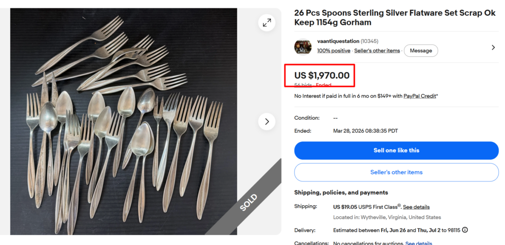 Vintage Sterling Silver Flatware