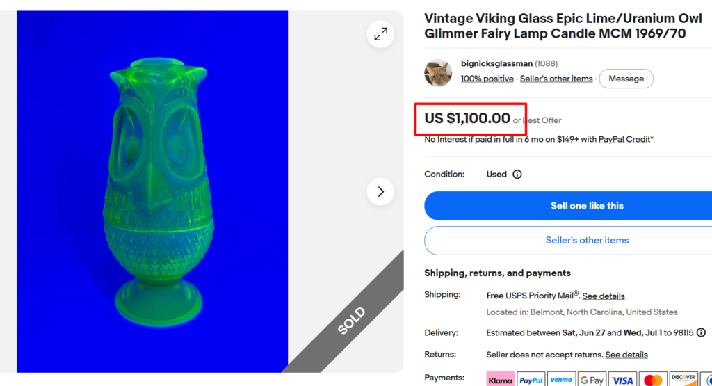 Vintage Uranium Glass