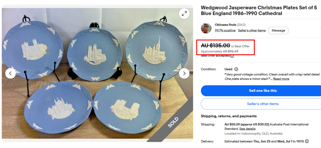 Wedgwood Jasperware Christmas Plates