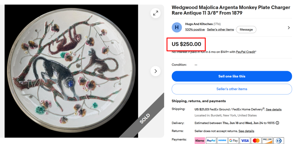 Wedgwood Majolica Charger Plate